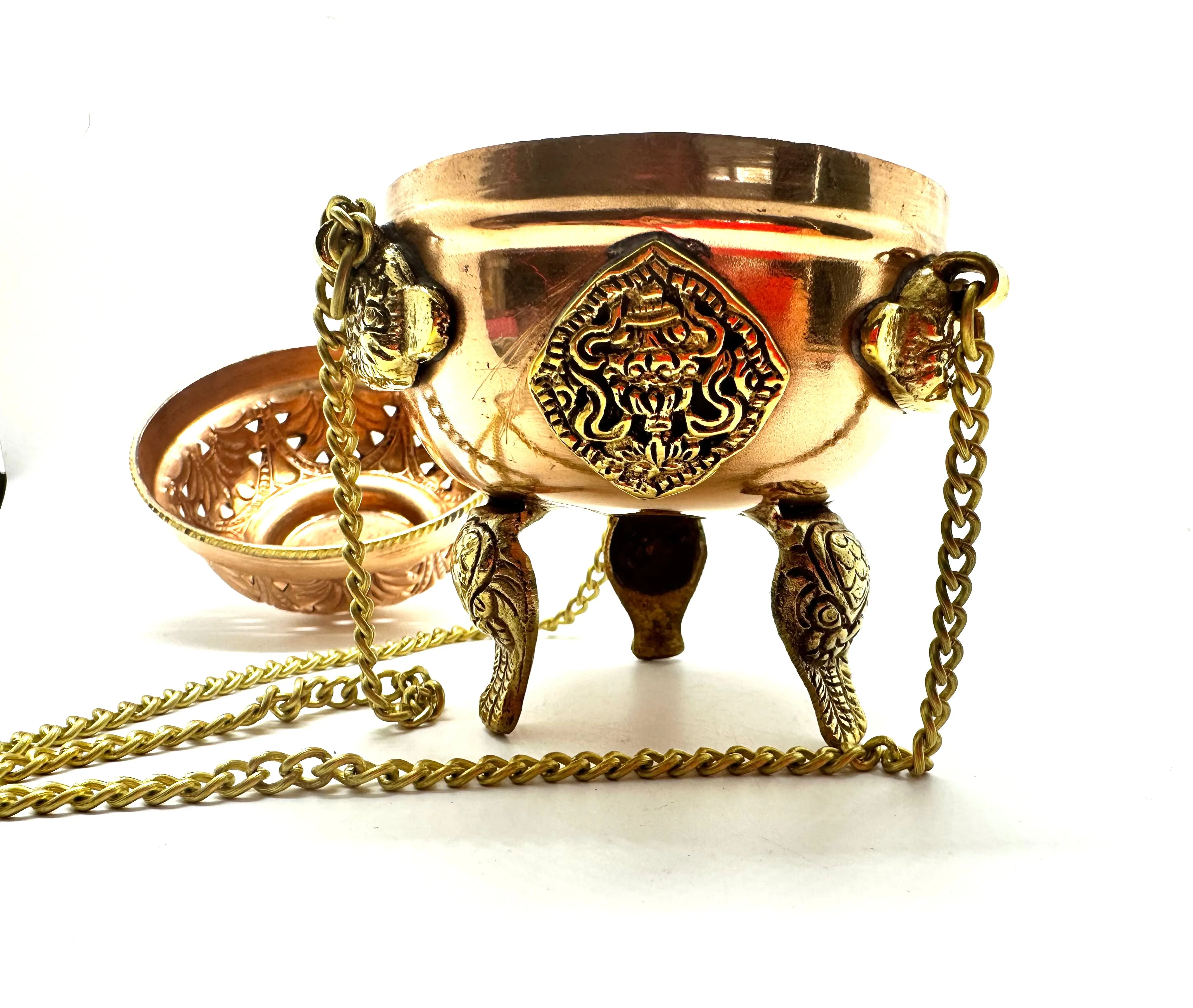 Burner: Hanging Tibetan copper censer