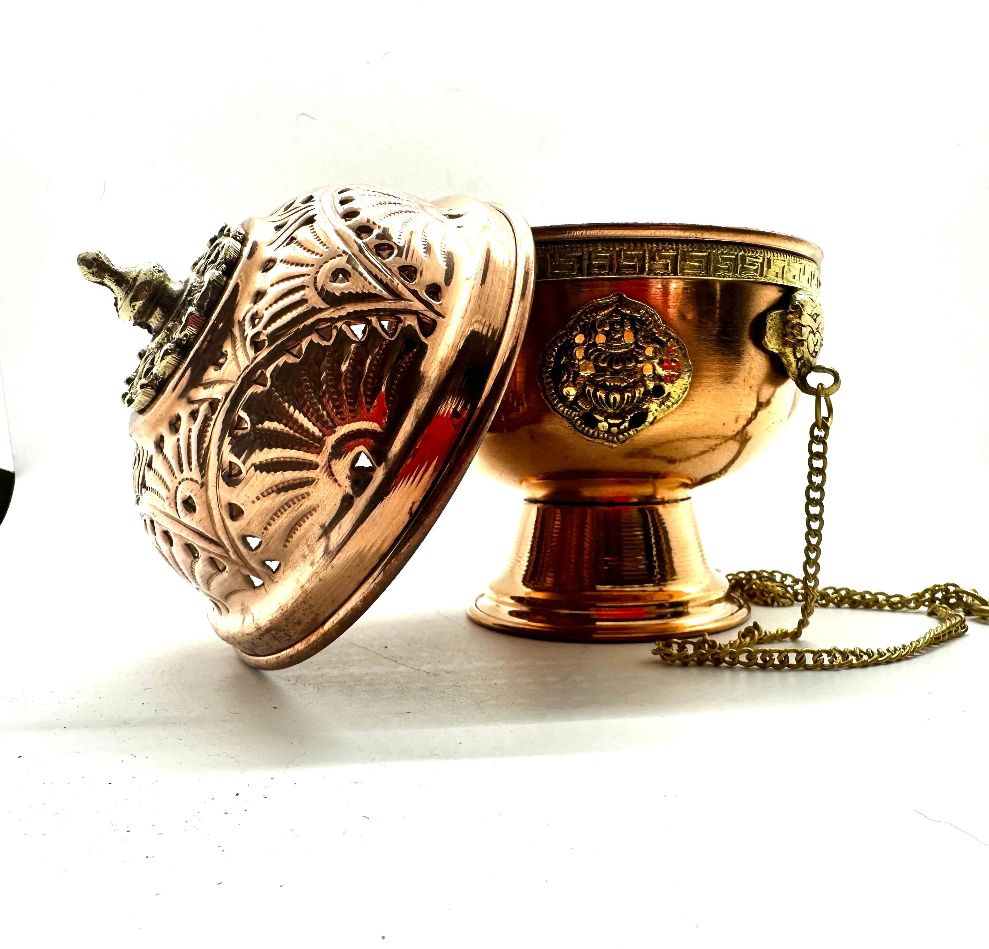 Burner: Hanging Tibetan copper censer