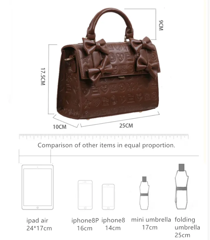 (Buyforme) Lovelylota~ Sweet Heart Embossed Chocolate Lolita Bag