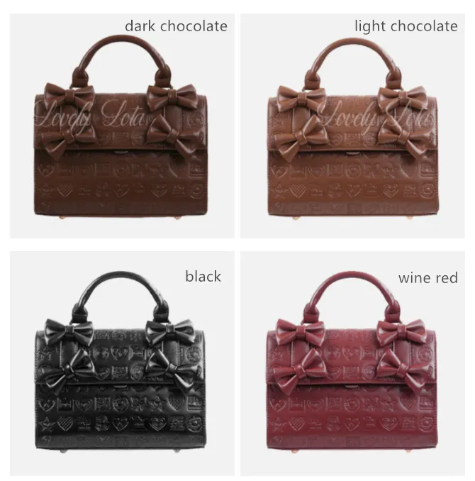 (Buyforme) Lovelylota~ Sweet Heart Embossed Chocolate Lolita Bag