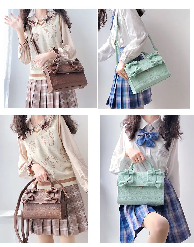 (Buyforme) Lovelylota~ Sweet Heart Embossed Chocolate Lolita Bag