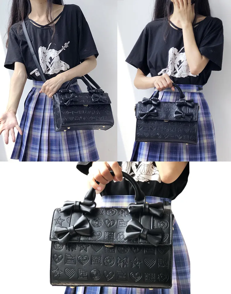 (Buyforme) Lovelylota~ Sweet Heart Embossed Chocolate Lolita Bag