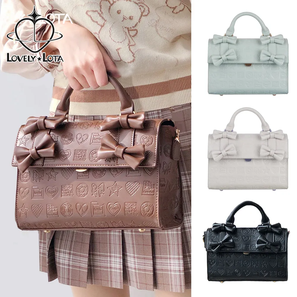(Buyforme) Lovelylota~ Sweet Heart Embossed Chocolate Lolita Bag