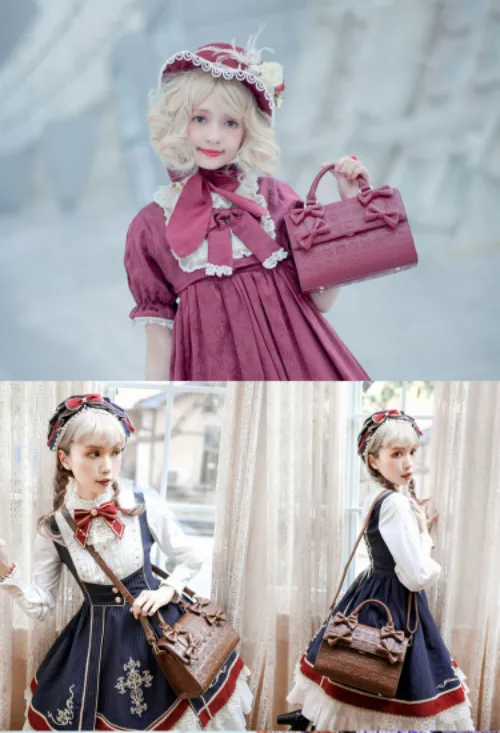 (Buyforme) Lovelylota~ Sweet Heart Embossed Chocolate Lolita Bag