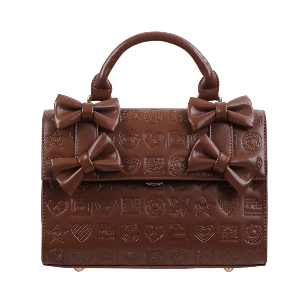(Buyforme) Lovelylota~ Sweet Heart Embossed Chocolate Lolita Bag