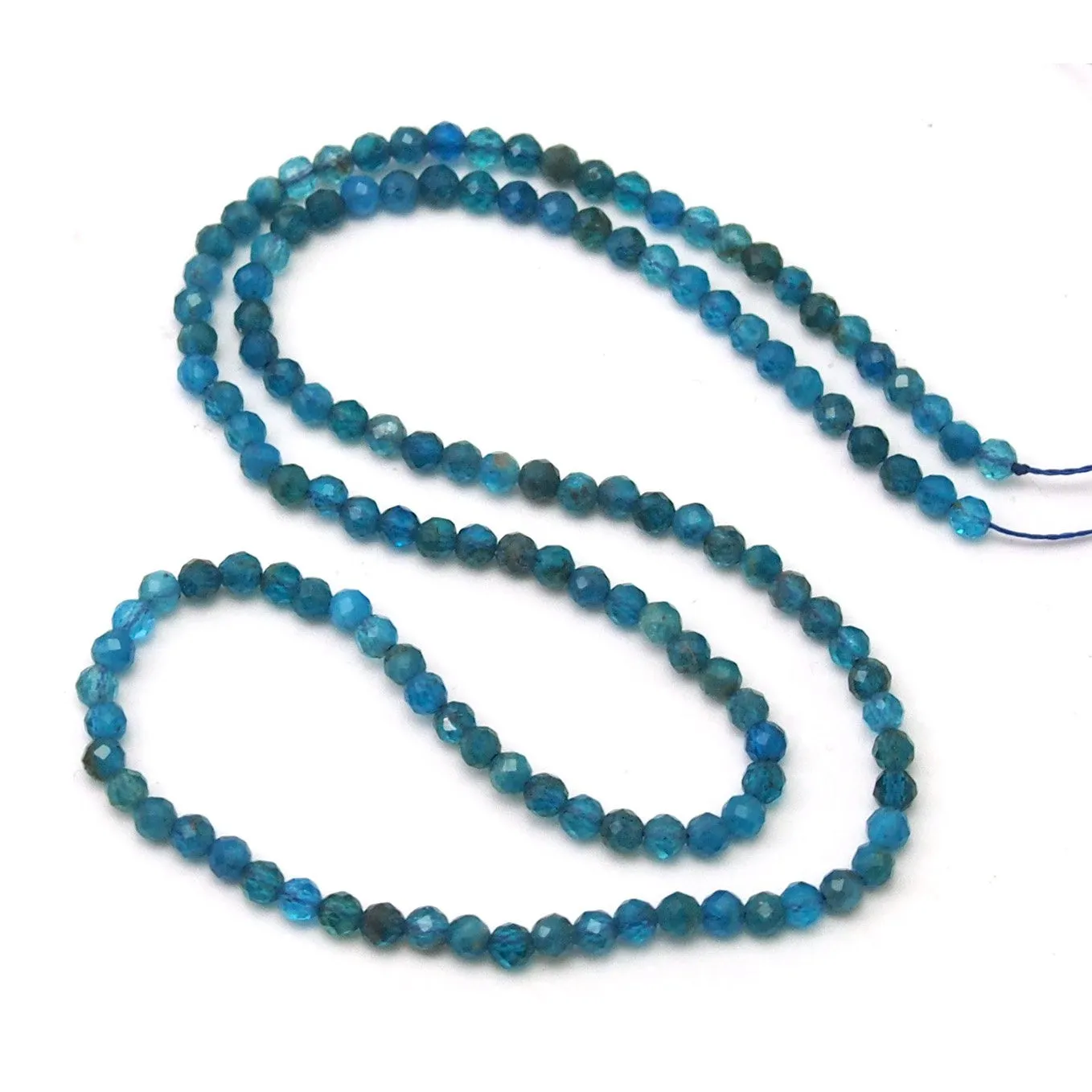 Cerulean Apatite Faceted Rounds 3mm