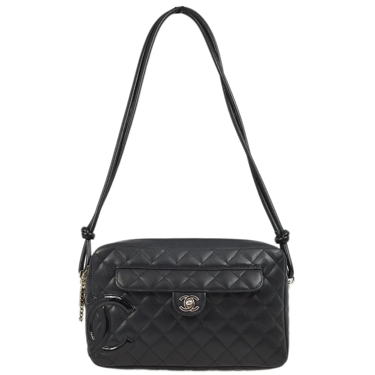 Chanel Black Calfskin Cambon Ligne Camera Bag Large