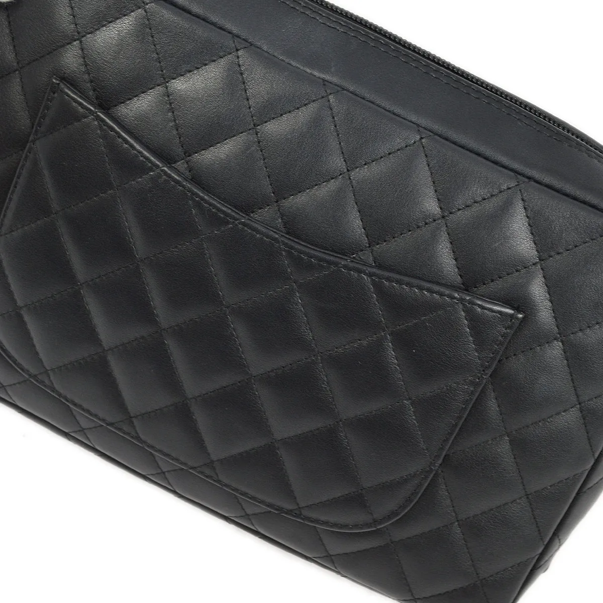 Chanel Black Calfskin Cambon Ligne Camera Bag Large