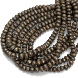 Chocolate Sheen Fresh Water Pearl Faceted 9mm Strand #22