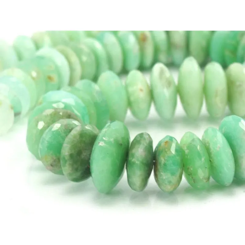 Chrysoprase German Cut Discs Bead Strand