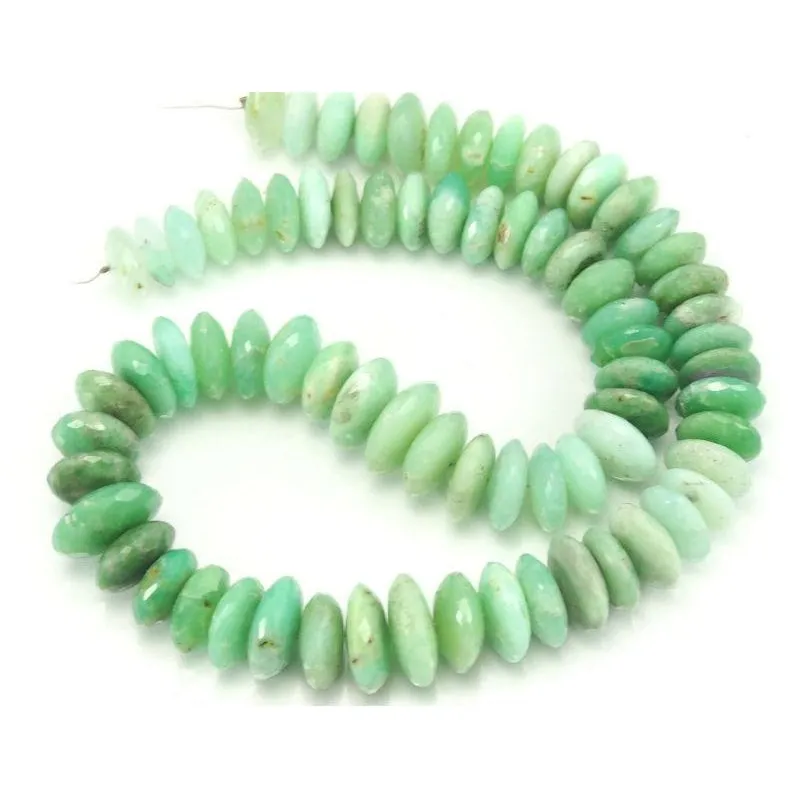 Chrysoprase German Cut Discs Bead Strand