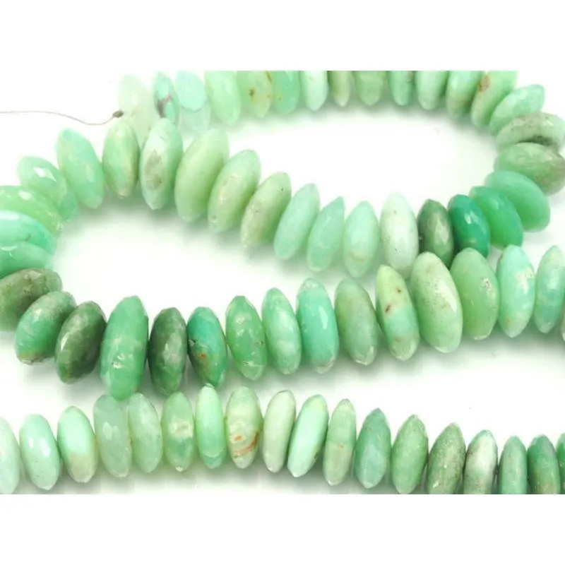 Chrysoprase German Cut Discs Bead Strand