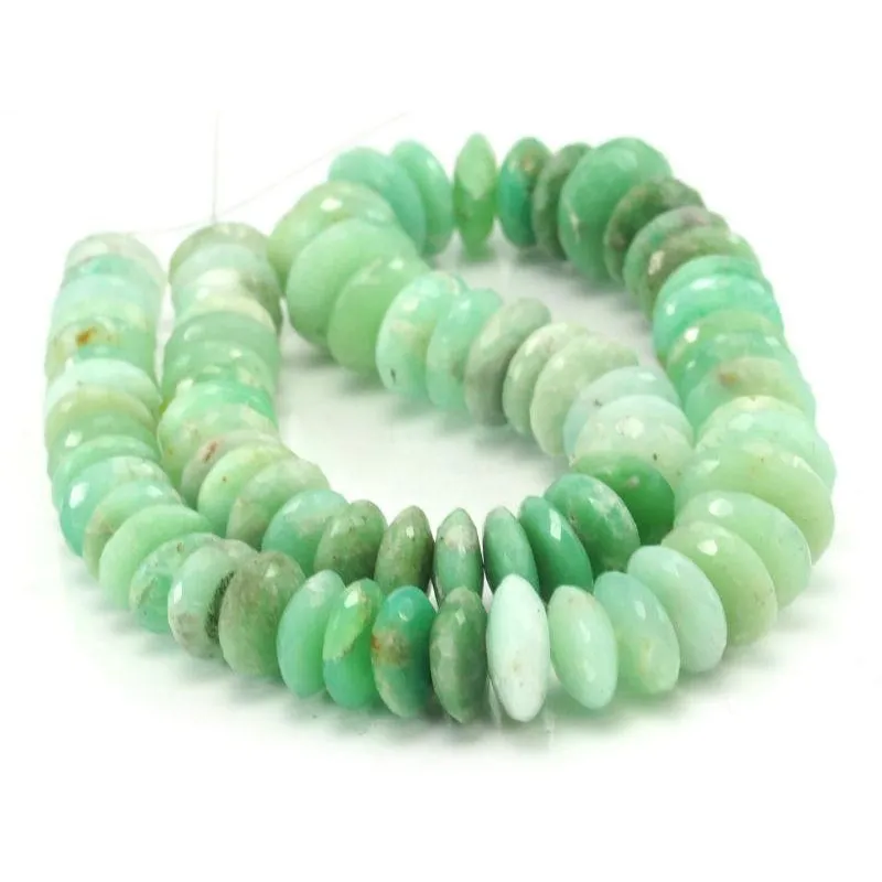 Chrysoprase German Cut Discs Bead Strand