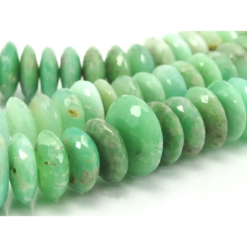 Chrysoprase German Cut Discs Bead Strand