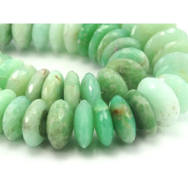 Chrysoprase German Cut Discs Bead Strand