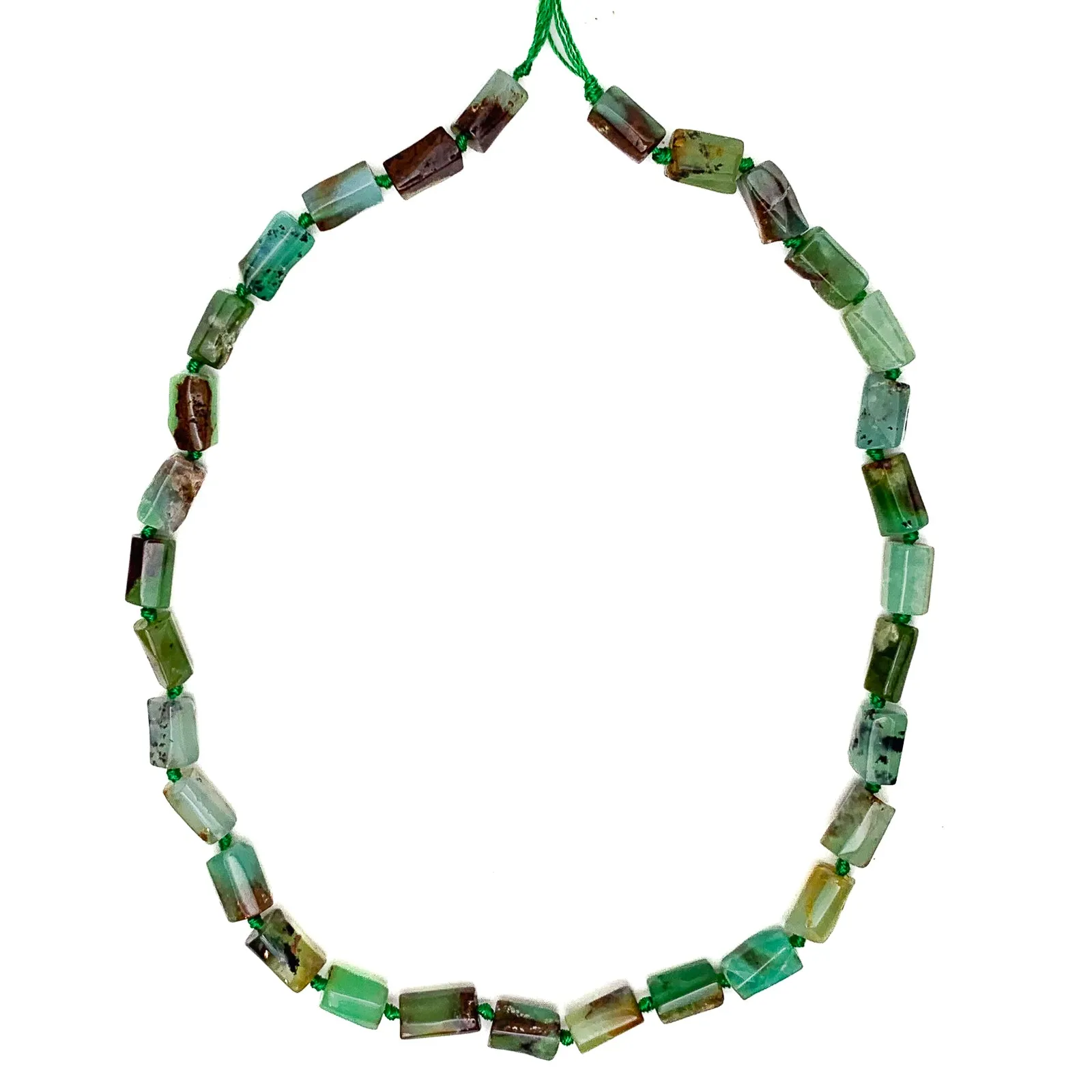 Chrysoprase Small Rectangle Bead Strand
