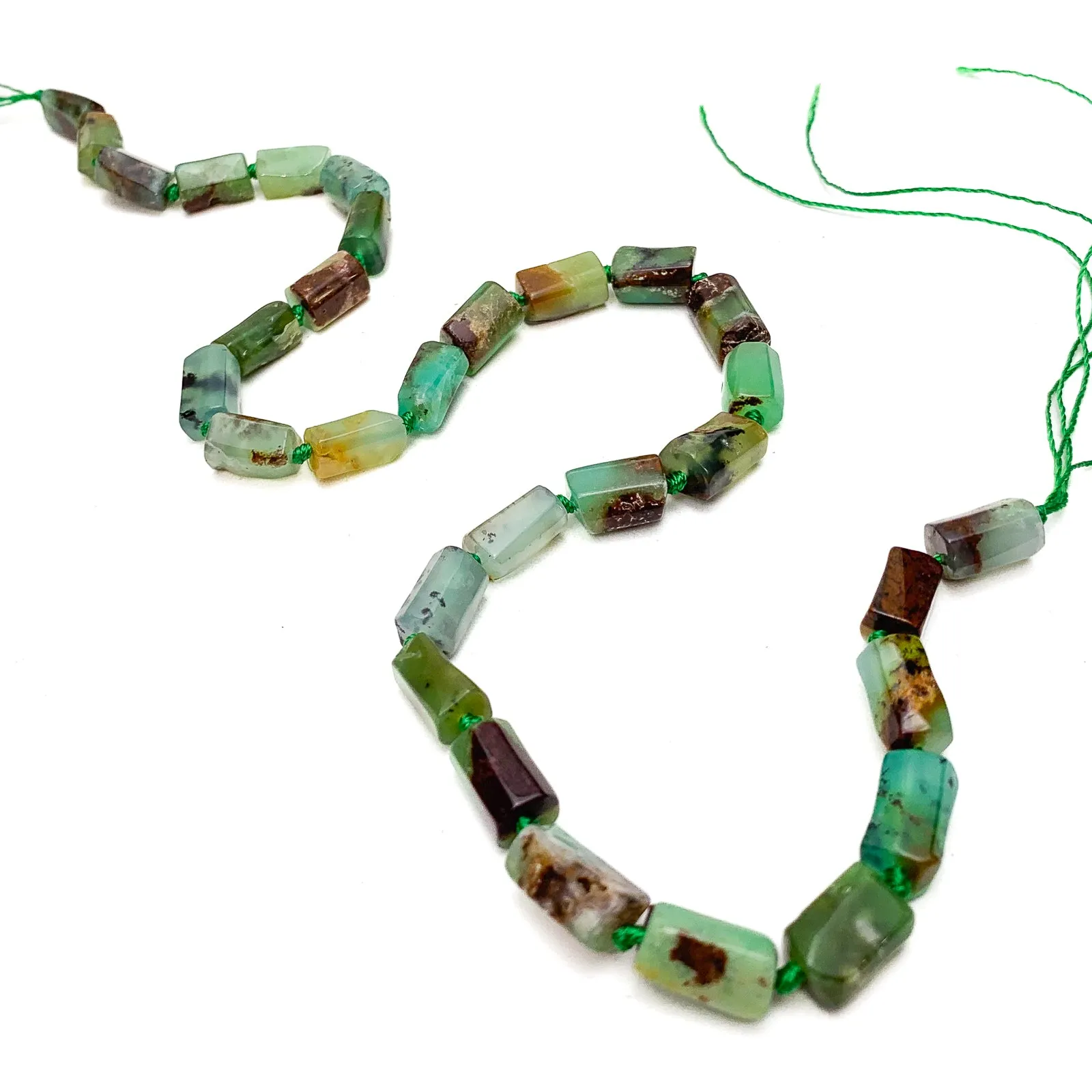 Chrysoprase Small Rectangle Bead Strand