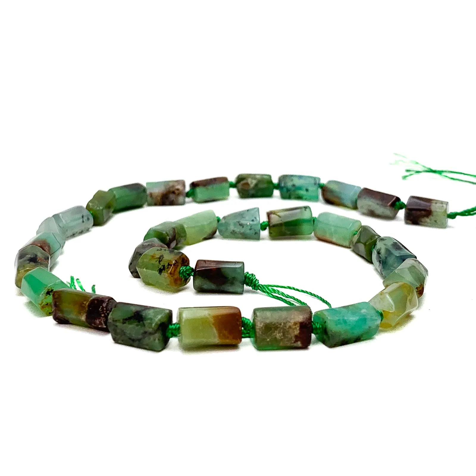 Chrysoprase Small Rectangle Bead Strand