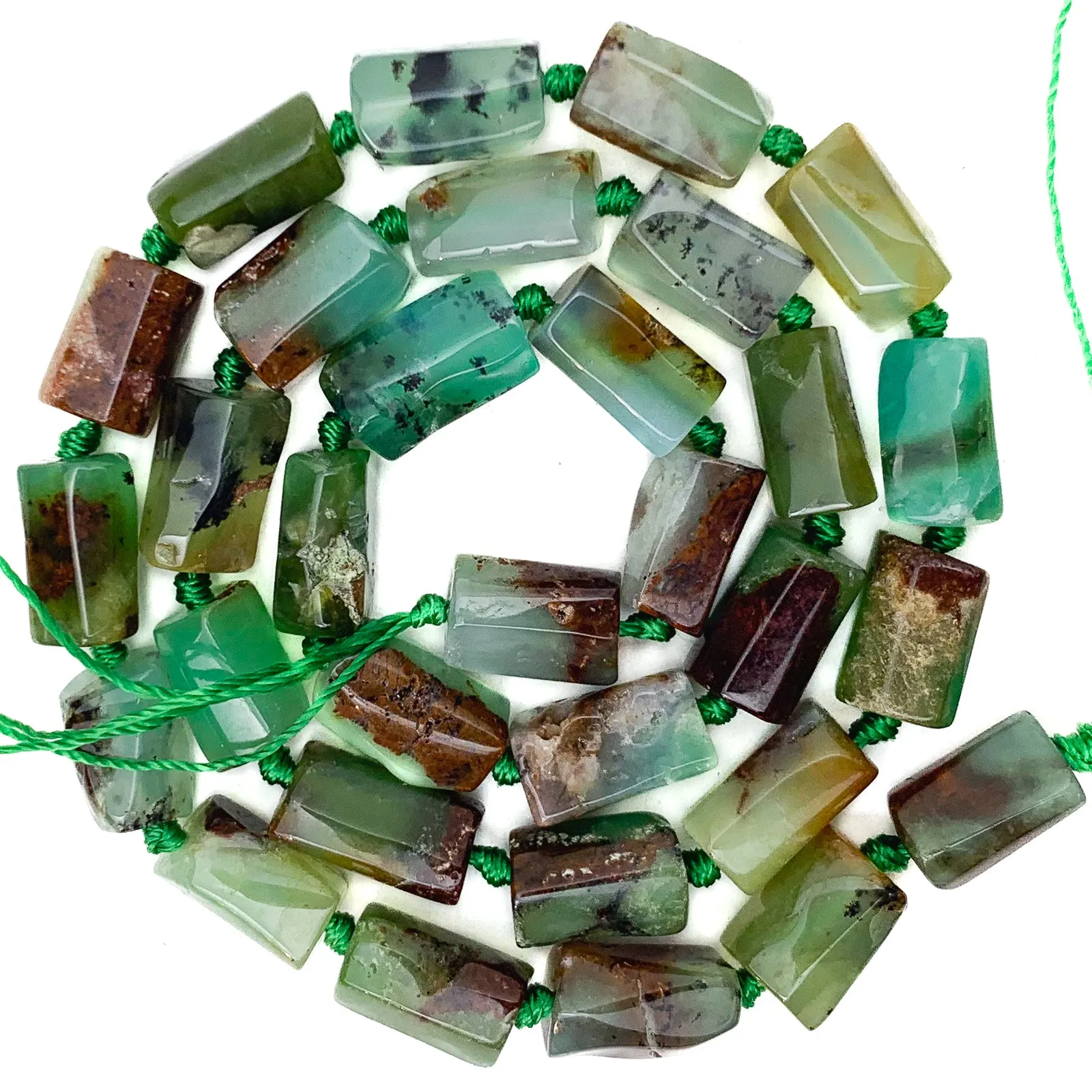Chrysoprase Small Rectangle Bead Strand