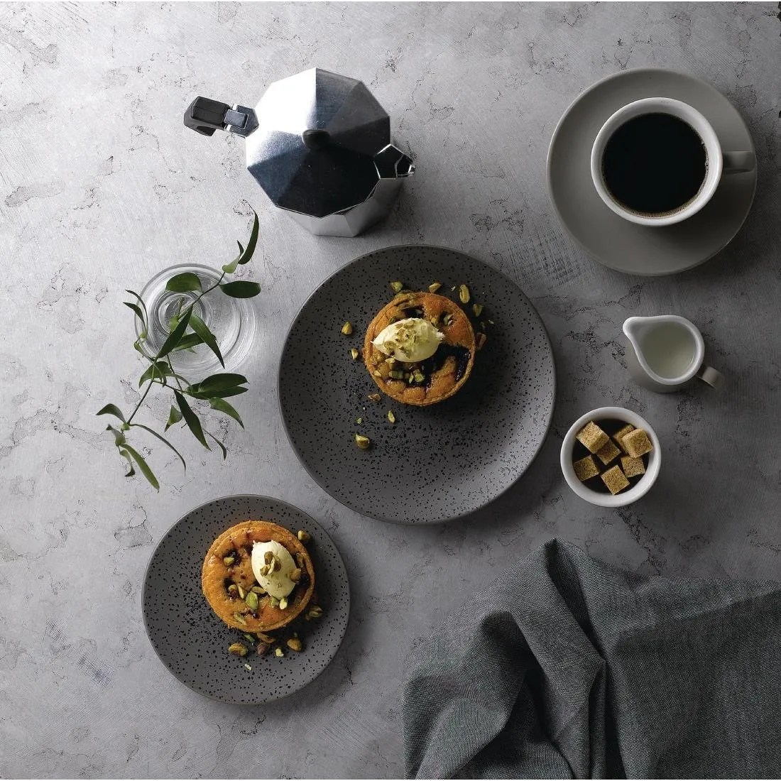 Churchill Menu Shades Caldera Coupe Plates Flint Grey 205mm (Pack of 6) - FC193