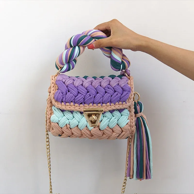 Color Multi  Craft  Beach Hand Bag