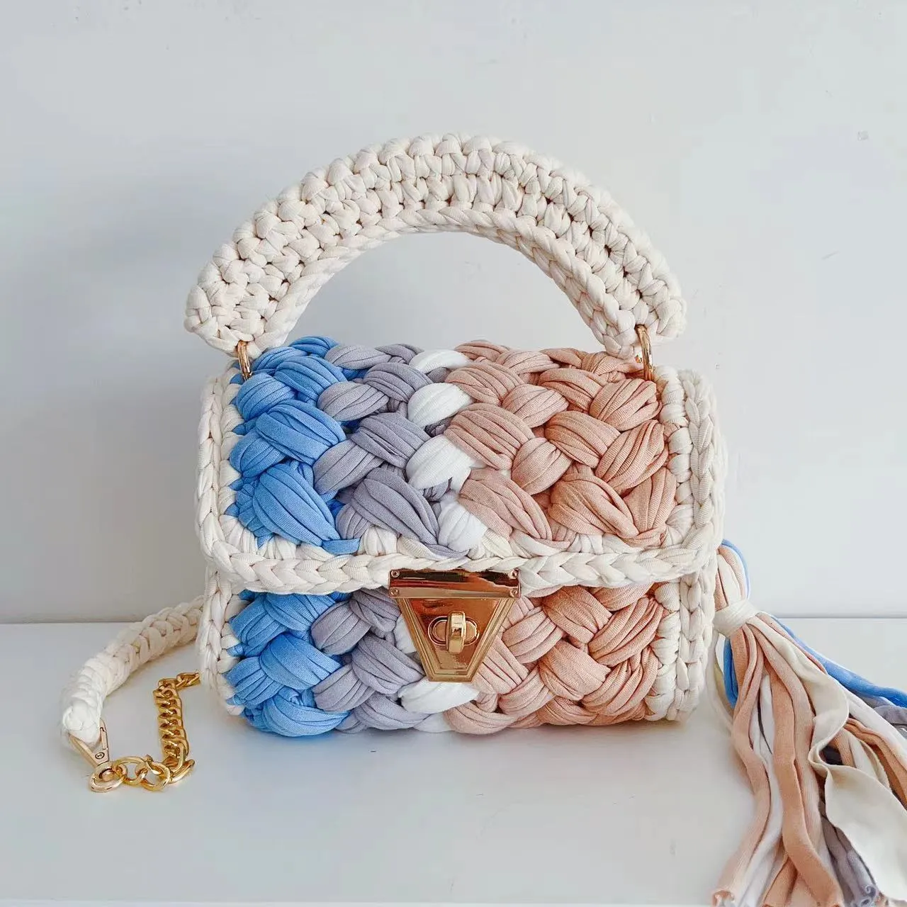 Color Multi  Craft  Beach Hand Bag
