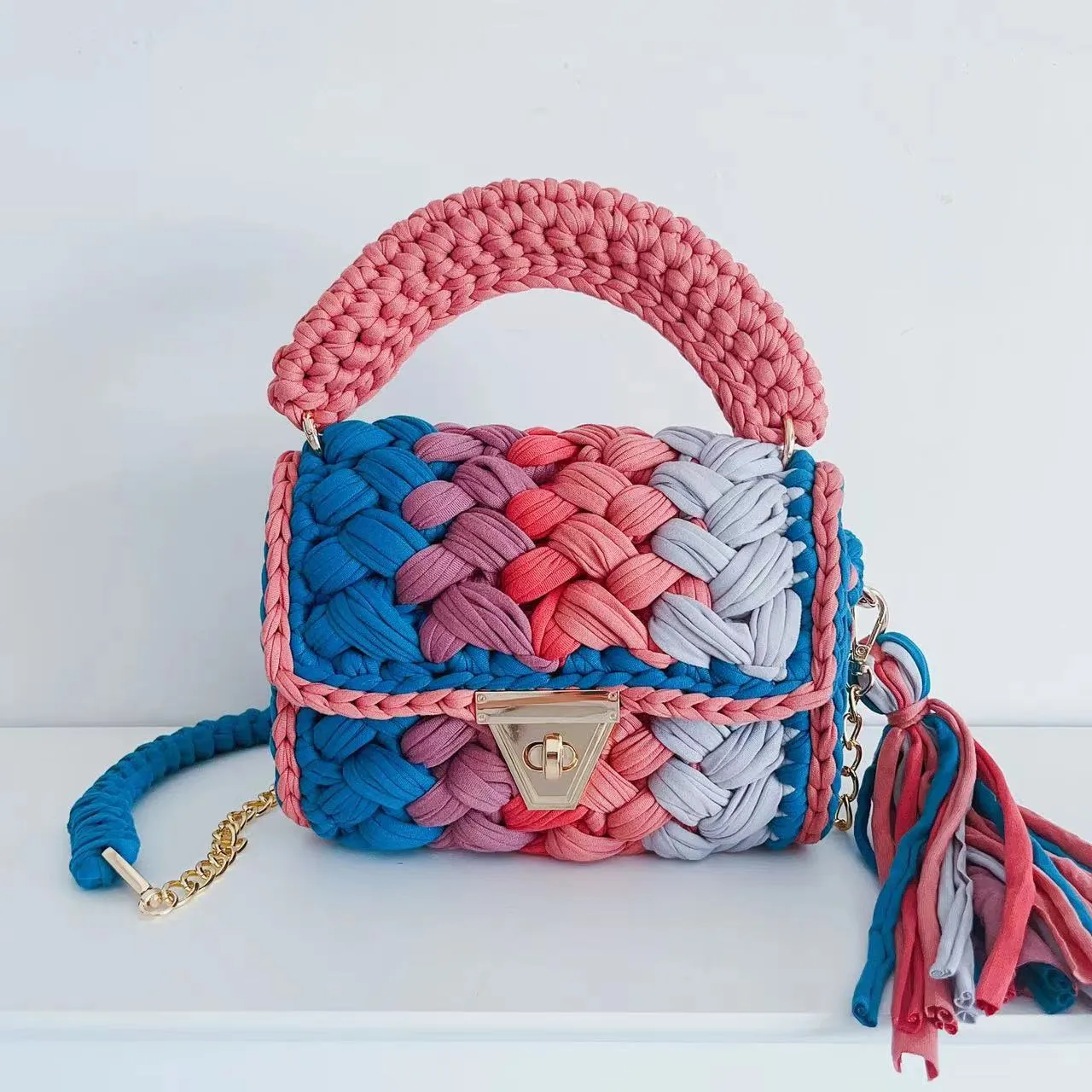Color Multi  Craft  Beach Hand Bag