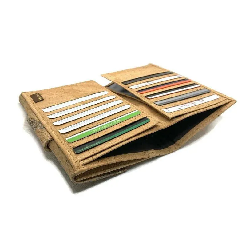 Cork Purse and Vegan Card Wallet for Women in Floral
