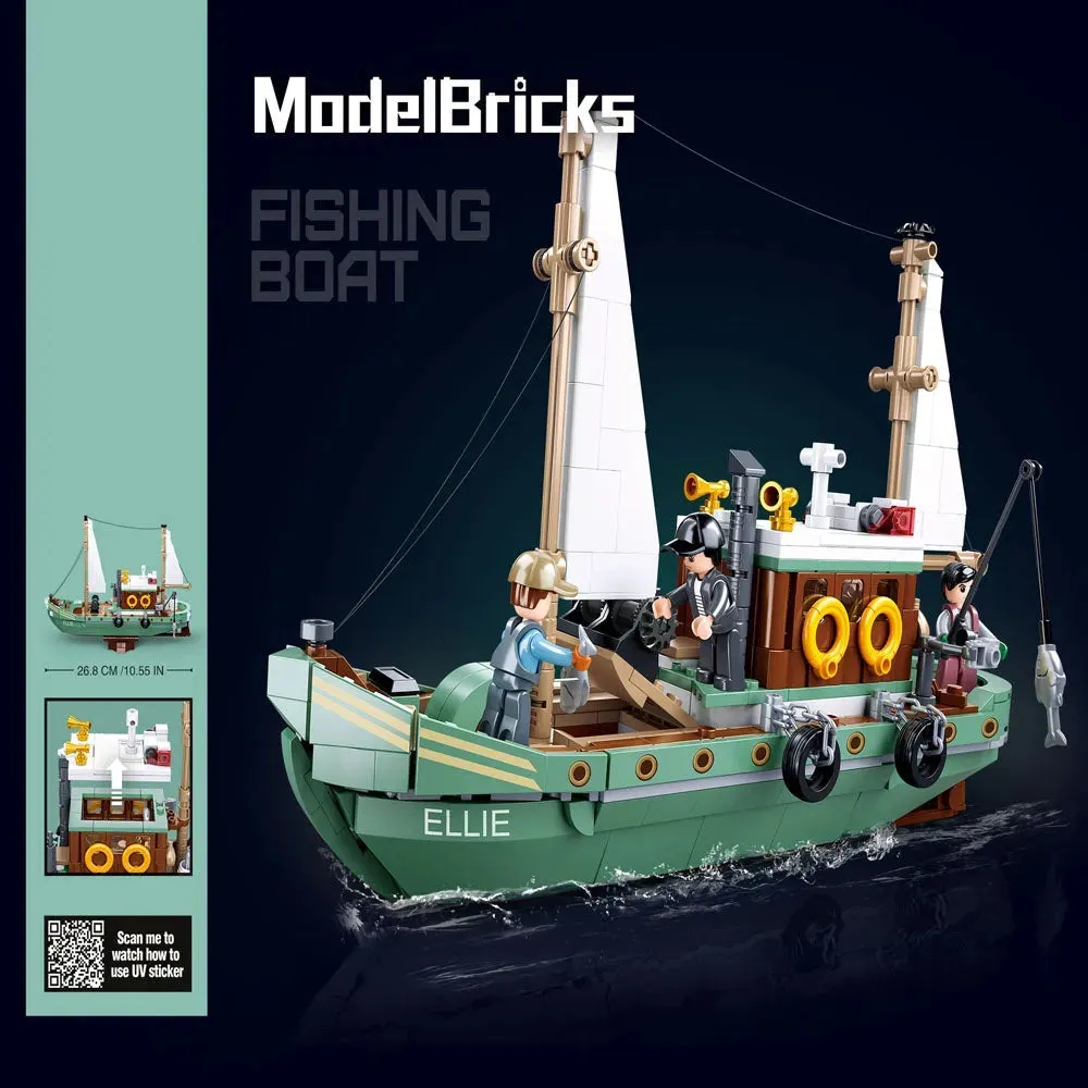 Creator Expert Fisherman Fishing Boat Bricks Toys