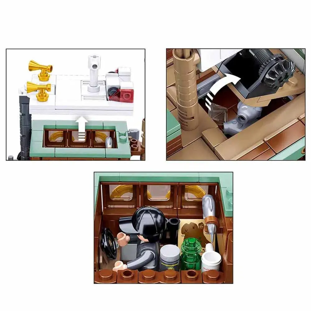 Creator Expert Fisherman Fishing Boat Bricks Toys