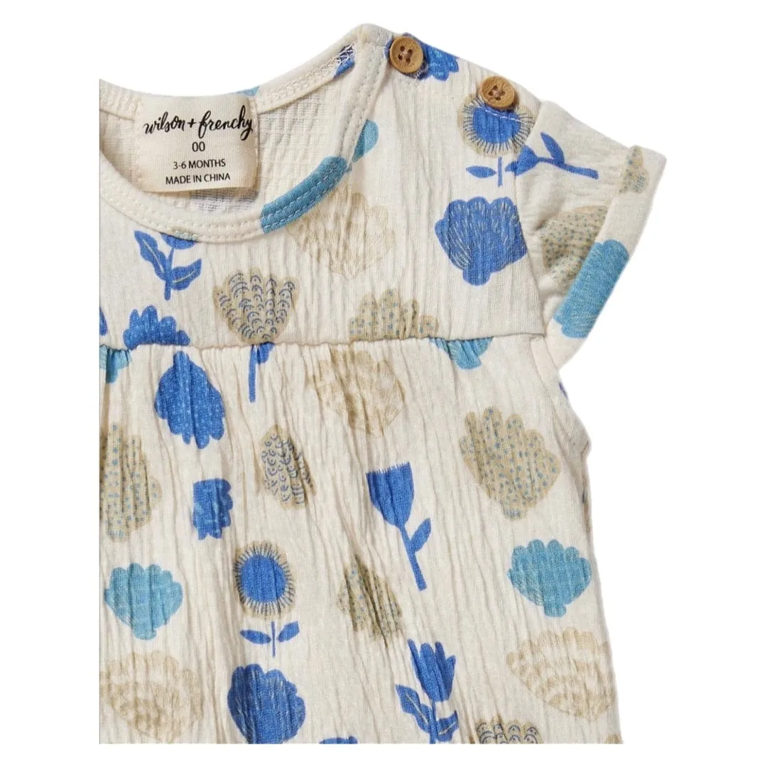 Crinkle Jumpsuit - Ocean Breeze
