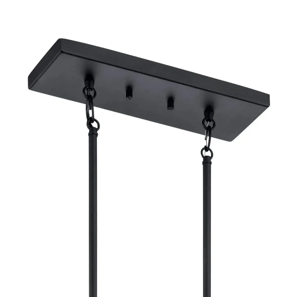 Crosby 42" 5-Light Linear Chandelier with Clear Glass, Black Finish