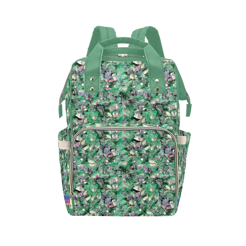 Culture in Nature Green Multi-Function Diaper Backpack/Diaper Bag