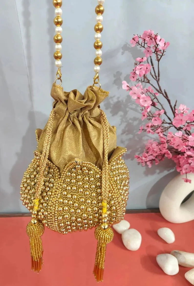 Designer Lotus  Potli Bag