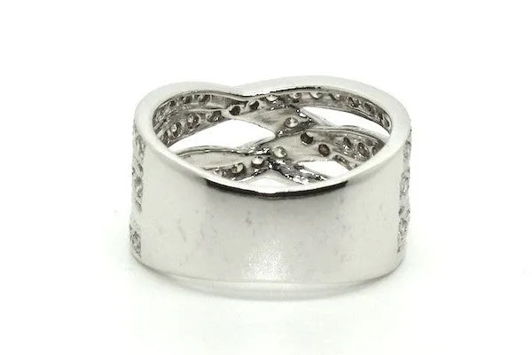 Diamond Cross Over Ring