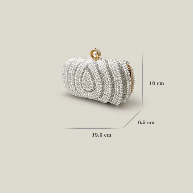 Diamond Pearl High-End Bridal Wedding Women's Clutch Bag