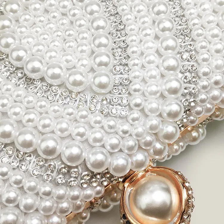 Diamond Pearl High-End Bridal Wedding Women's Clutch Bag