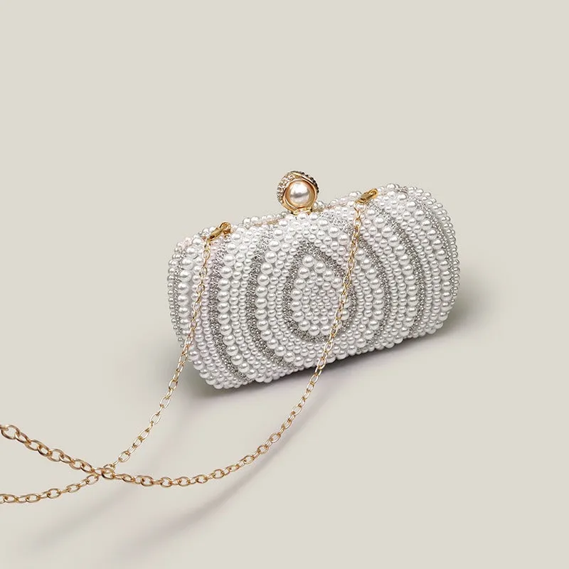 Diamond Pearl High-End Bridal Wedding Women's Clutch Bag