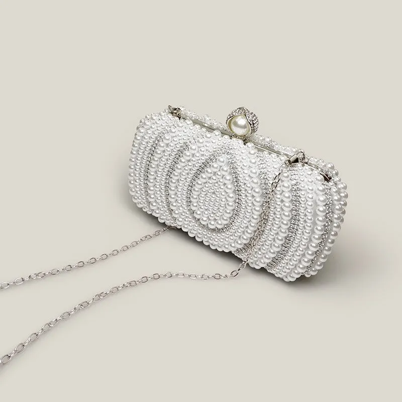 Diamond Pearl High-End Bridal Wedding Women's Clutch Bag