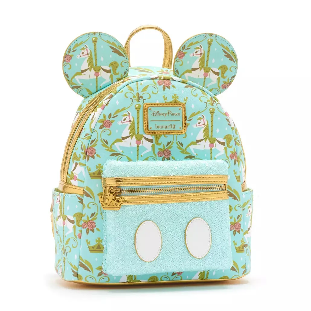 Disney Parks Mini Backpack Ears Key Set Prince Charming Carousel Loungefly