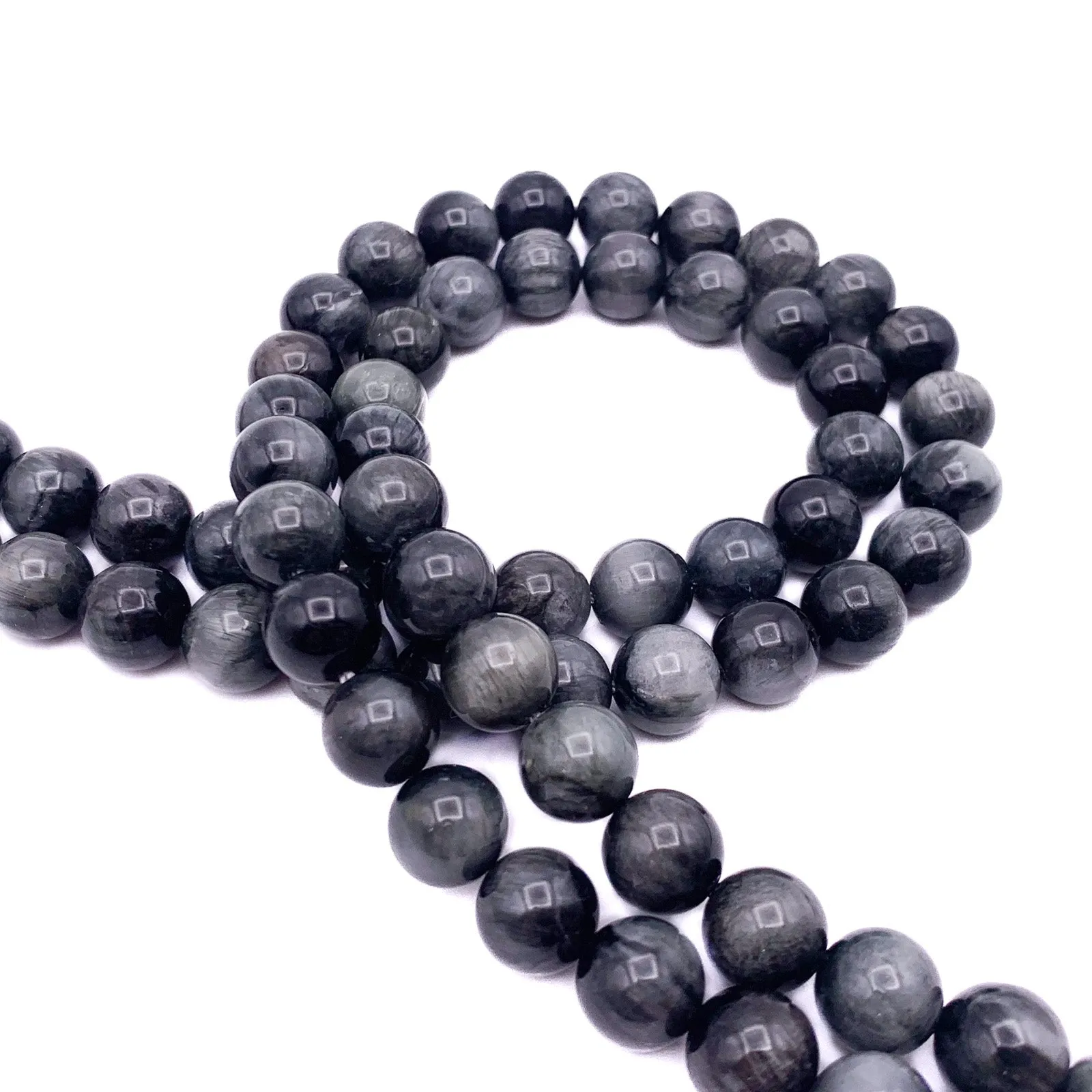 Eagle Eye 10mm Smooth Round Bead Strand