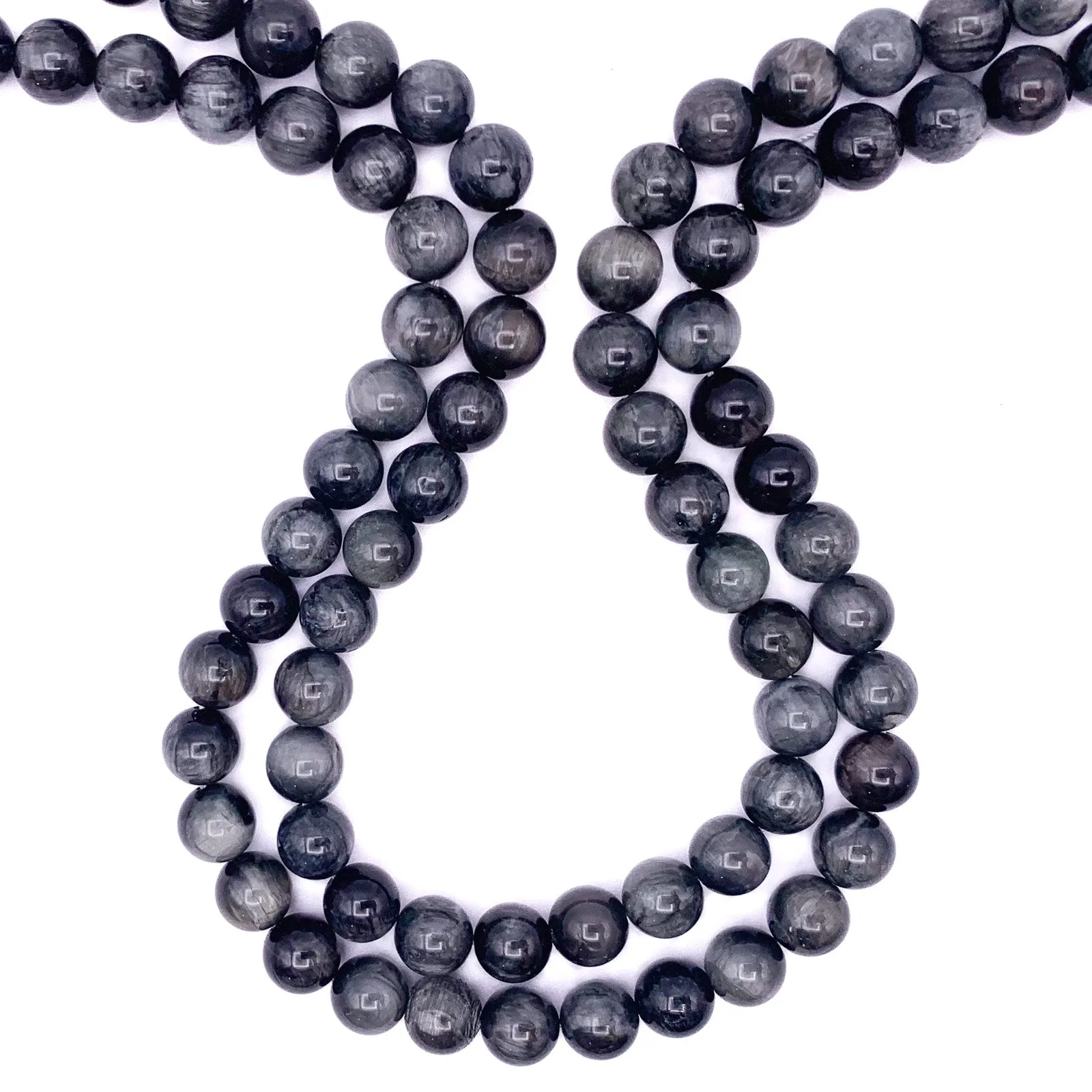 Eagle Eye 10mm Smooth Round Bead Strand