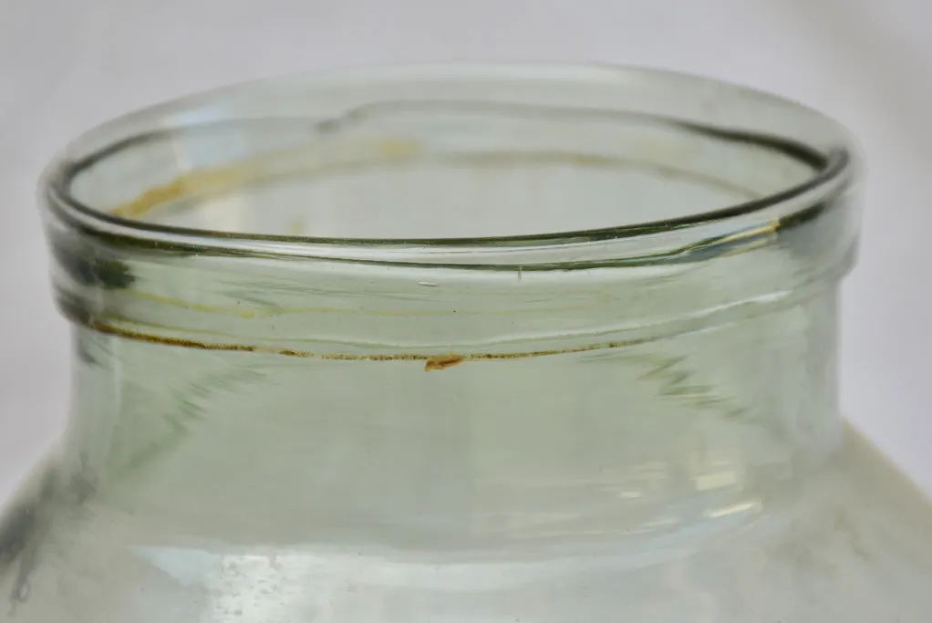 Early 20th century French preserving glass jar - gray 12½"
