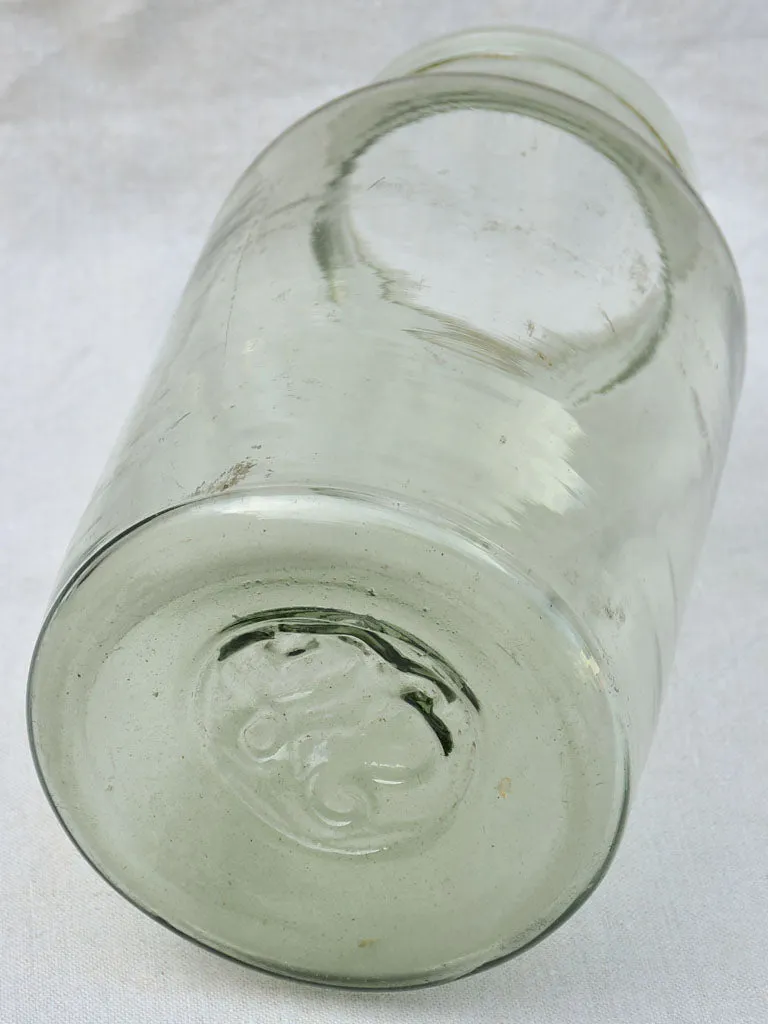 Early 20th century French preserving glass jar - gray 12½"