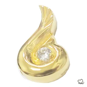 Elegant Curve Cremation Jewelry - Gold Plated