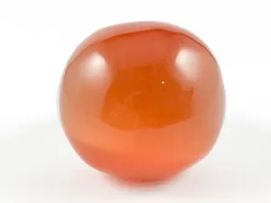 Elegant Large Orange Marble Stone Steel Ring