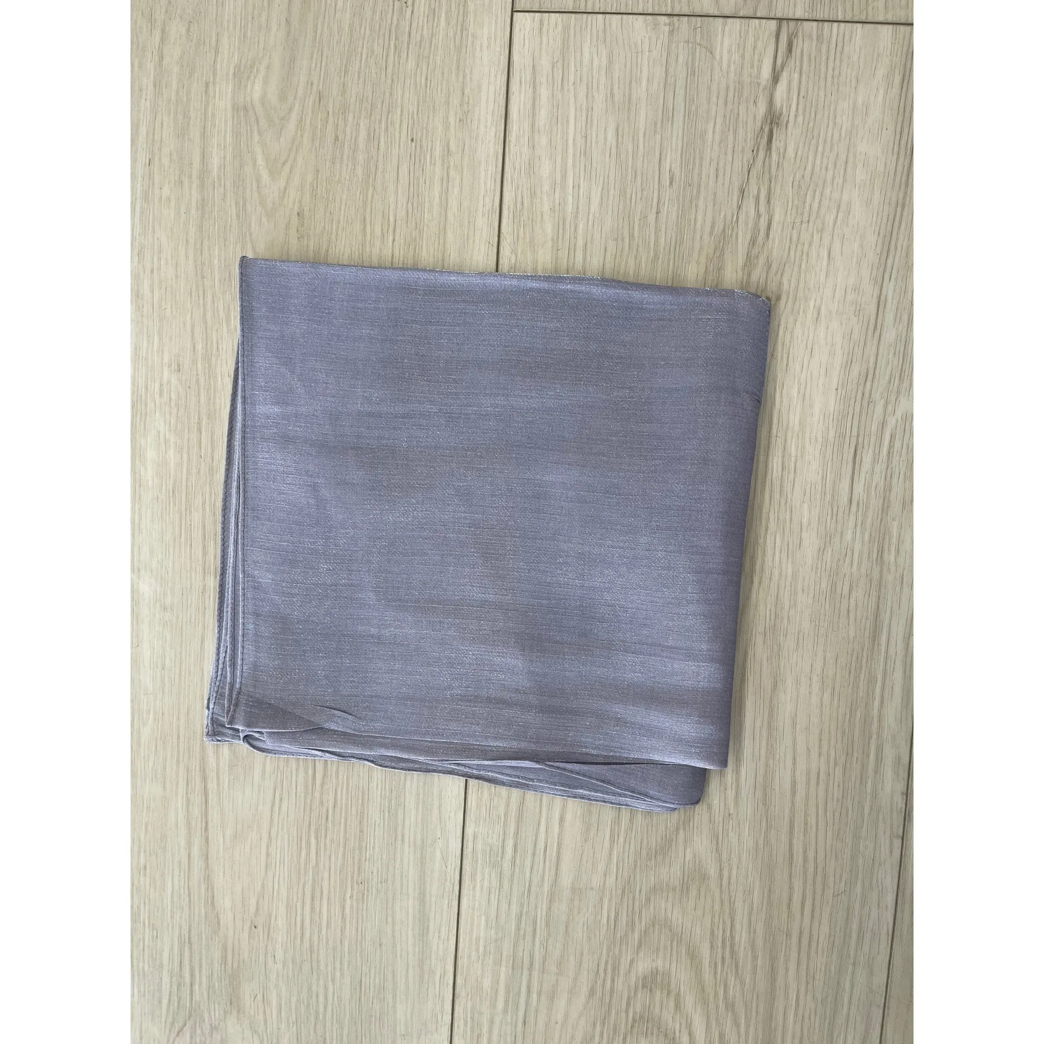 Elegant Metallic Square Headscarf - Light Silver