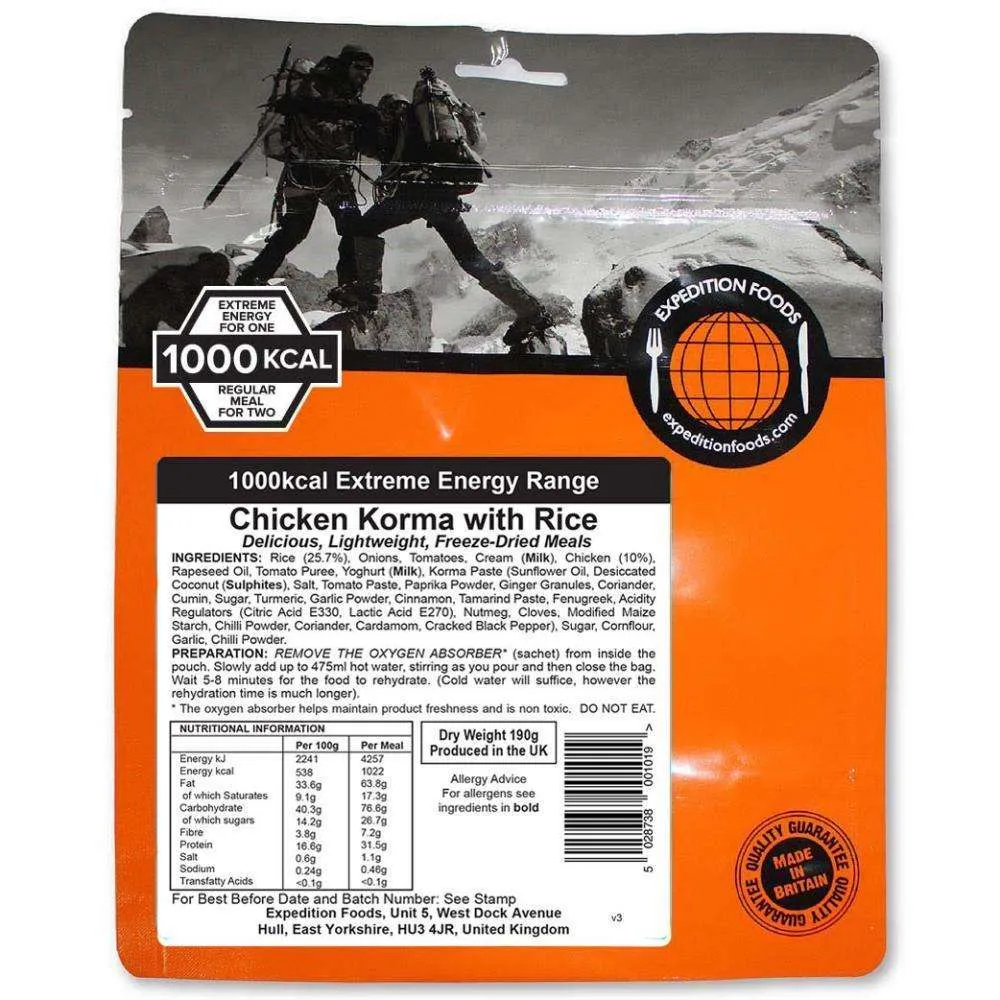 Expedition Foods - Chicken Korma with Rice (Extreme Energy)