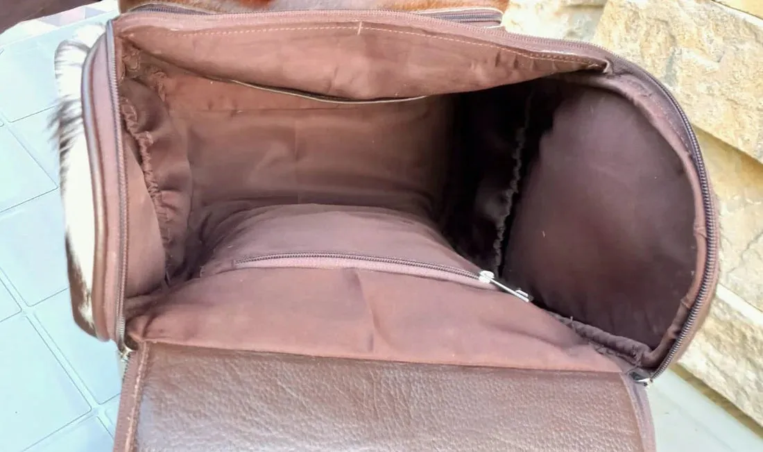 Exquisite Cowhide Backpack Bag | Brown Unisex Bag