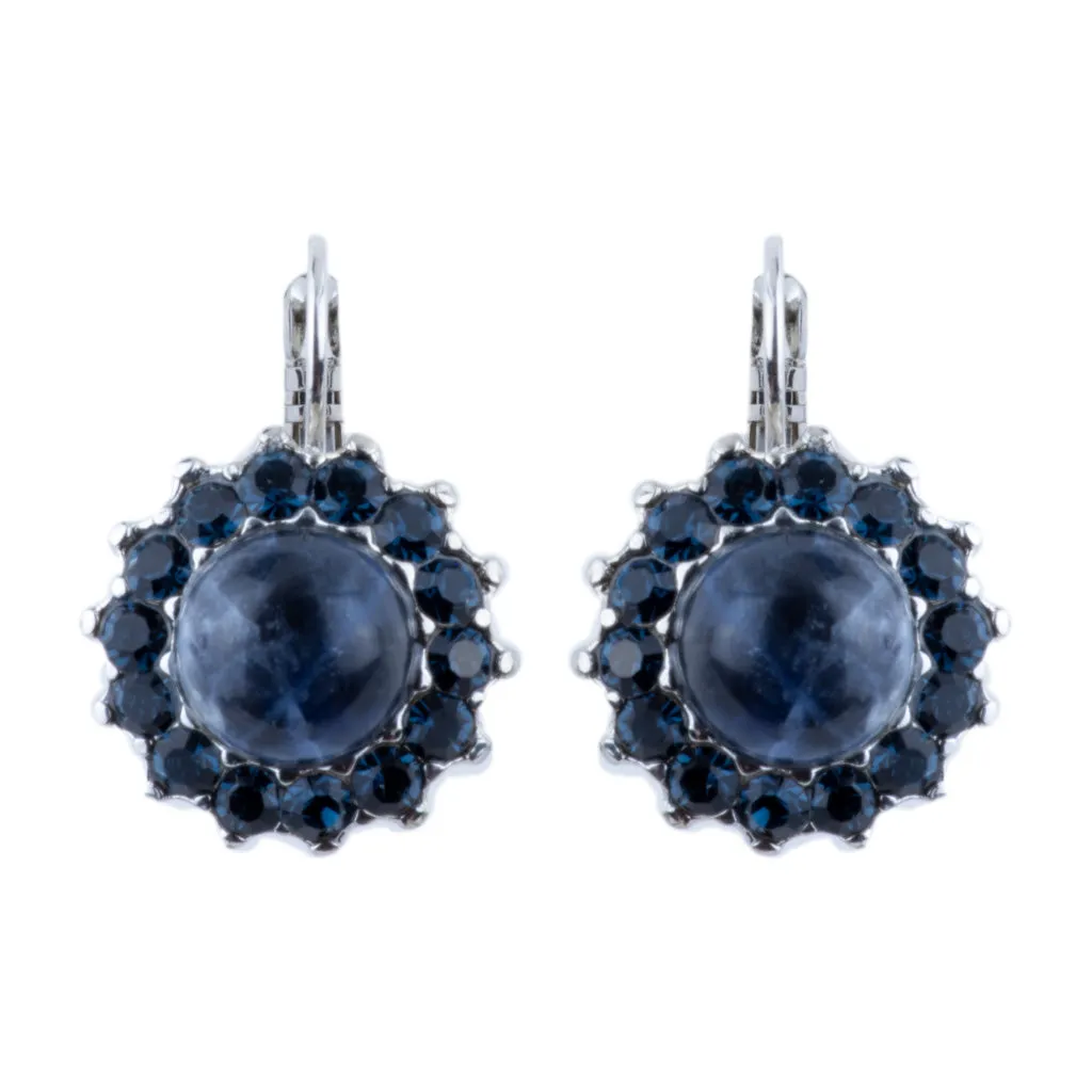 Extra Luxurious Rosette Leverback Earrings in "Nightfall" *Custom*